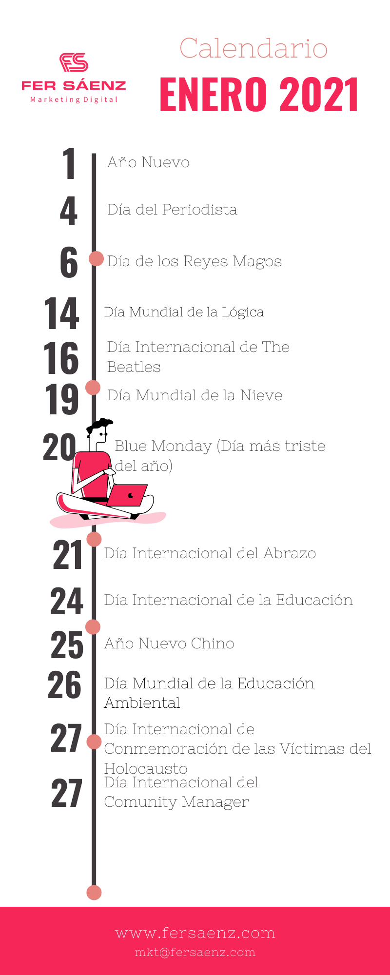 Calendario Redes Sociales Enero&nbsp;2021