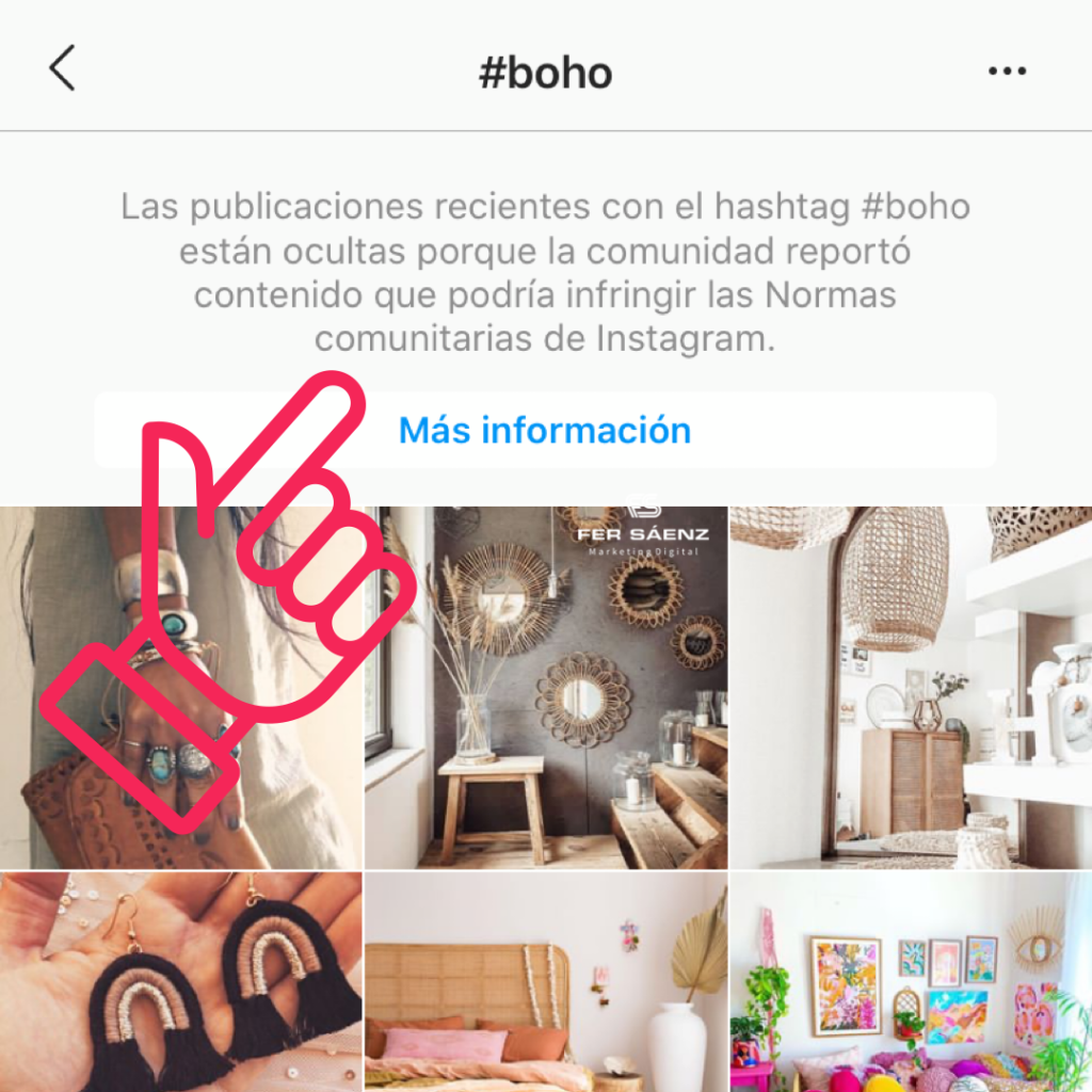 Hashtag prohibido Instagram